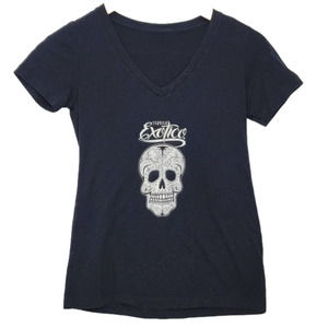 Tequila Exotico Graphic Skull Baby Doll Tee